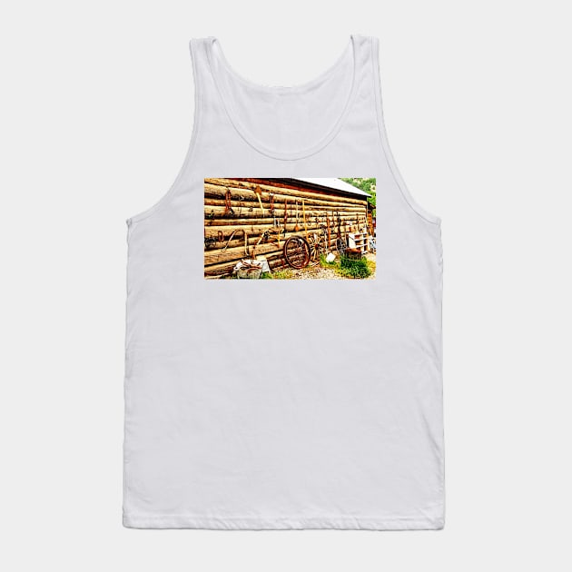 Log Cabin with Tools Tank Top by Scubagirlamy